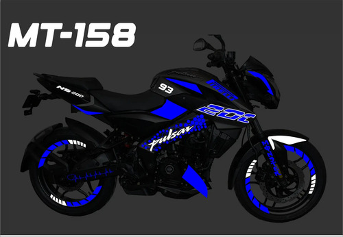 Kit Reflejantes Moto Pulsar Bajaj Ns200 Ns 200 Americano