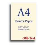 Papel De Impresora A4 Color Crema Natural - Bond De 24 Libra
