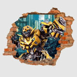 Papel Parede Adesivo Infantil Transformers Bumblebee 55x60
