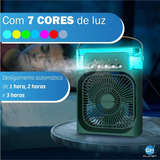 Mini Climatizador D Ar Com Água E Gelo  Cor Verde 110v/220v