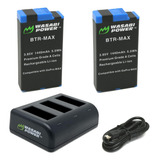 Wasabi Power Repuesto Para Batería Gopro Max (paquete De 2) 