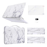 Funda Mosiso Macbook Air 13 M2 2022/2021 Mármol Blanco