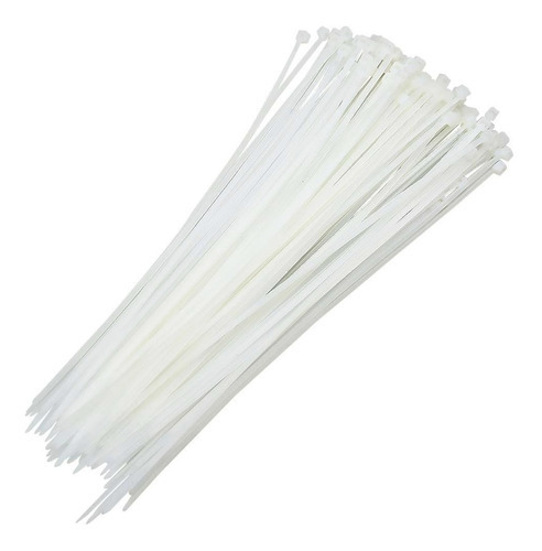 Cinta Plástica Fita Braçadeira Nylon Enforca Gato 10cm 100un Cor Branco