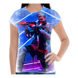 Camiseta Personalizada Feminina Jogos Acao Free Fire 03