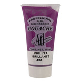 Pinturas Gouache Atl Semi Líquida Tubo 18ml Color Color Violeta Brillante