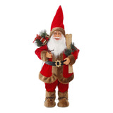 Viejo Pascuero Muñeco De Navidad 35 Cm Rojo