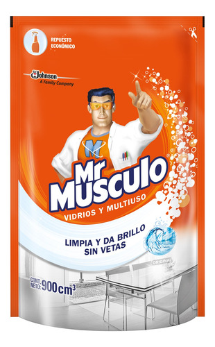 Limpiador Mr Músculo Vidrios Y Multiusos Repuesto 900ml