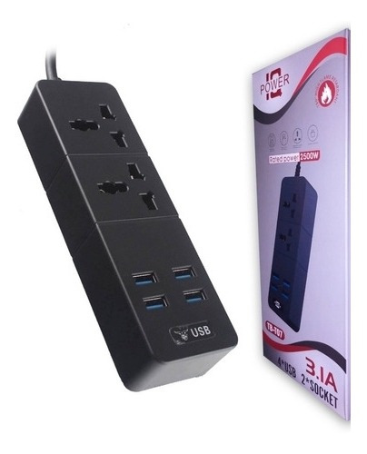 Multitoma Corriente Hub 4 Usb 5v 2.1a Toma Cargador Celular 