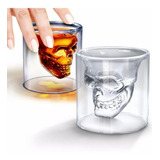 Vaso 75 Ml Calavera Cristal Whisky Grande De Vidrio 7 Cm