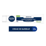 Creme De Barbear Nivea Men Sensitive 2 Em 1 65g - 0% Álcool