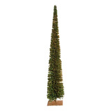 Árbol Navidad Elegante Verde 80 Cm Base Metal 