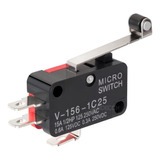 10 Pzas Micro Limit Switch Interruptor Palanca Rodaja Limite