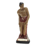 Exu Calunga Imagem Escultura Gesso Umbanda 25 Cm Cor Vermelho