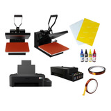 Kit Sublimación Plancha 40x40, Epson L121+tintas+papel+cinta