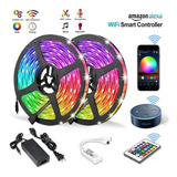 10m Fita Led Rgb Wifi Alexa Kit Complet Ip65 C/font