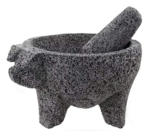 Molcajete Piggy: Piedra Volcánica Mexicana De 8.6 