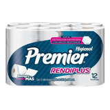 Papel Higiénico Premier Rendiplus Regio 12 Rollos - 1 Pz