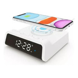 Reloj Digital Alarma Despertador Con Base Carga Inalambrica