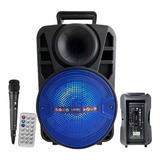 Caixa De Som Portátil Bluetooth Leon Tws 2000w + Microfone Cor Preto 110v/220v