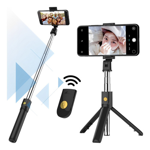 Bastão Tripé Mini 360º Pau De Selfie Bluetooth 3em 1 Celular