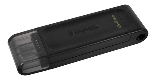 Pendrive 64gb Kingston Tipo C Dt70 Usb 3.2 Negro Rapido Gtia