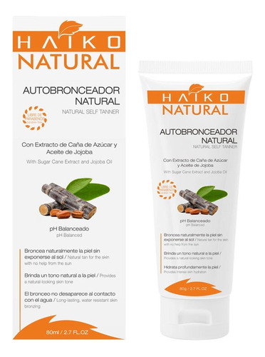 Autobronceador Natural Con Caña Y Jojoba X 80 Ml  Haiko Nat