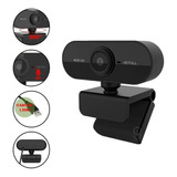 Web Cam Full Hd 1080p Plug Play Cor Preto Para Pc E Notebook