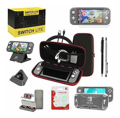 Kit De Accesorios Para Nintendo Switch Lite Funda Negro