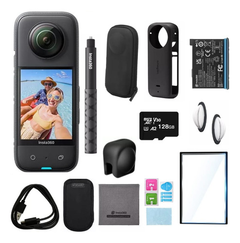 Câmera Insta360 X3 + Selfie Stick + Cartão 128gb+ Acessórios