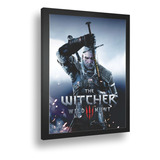 Quadro Poster Emoldurado Serie Game The Whitcher  Vidro A3