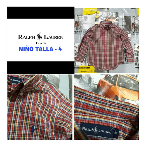 Camisa Ay18a Polo Ralph Lauren Niño T-4 No Tommy Vanelope