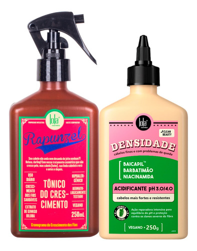 Lola Tonico Rapunzel 250ml & Acidificante Densidade 250ml