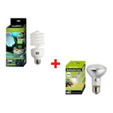 Kit Lampada Uva Uvb + Aquecimento Para Terrario Repteis 110v