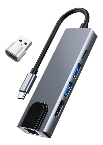 Tipo C Usb 3.0 Hub 5 En 1 Adaptador Usb C Hdmi Con Ethernet