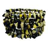 Pst0787 Pulsera Piedra Jadeita, Onix Negro