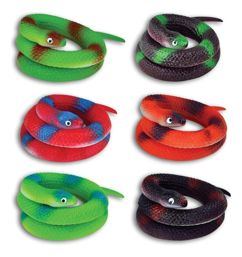 Pack 12 Serpientes Diferentes Colores 70 Cm Cada Una