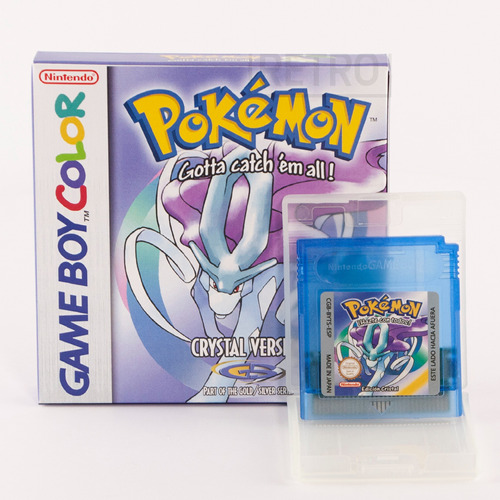 Pokemon Cristal Re-pro En Español Gbc Gameboy + Caja Custom