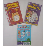 Kit 3 Livros 1 Sudoku 1 Caça Palavras E 1 Cruzadinha P/ Crianças Passatempo P/ Crianças Caça Palavras  Infantil Passatempo Infantil  Jogos Sudoku Caça Palavras E Palavras Cruzadas Para Crianças