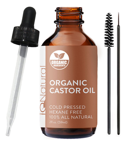 Iq Natural Castor Oil For Eyelashes, Eyebrow And Eyelash Gro