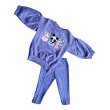 Conjunto Moletom Infantil Menina Manga Princesa Panda