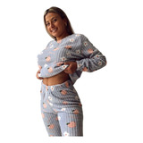 Pijama Dama Mujer Peluche Polar Suavecito Bianca Sheli 2166i