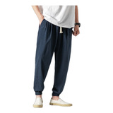 Pantalones De Lino De Hombre Tallas Grandes