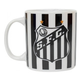 Caneca Porcelana 320ml Time Futebol - Oficial Santos