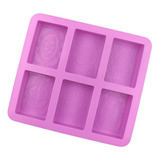 Molde Forma Silicone Sabonete 6 Desenhos Diferentes S07