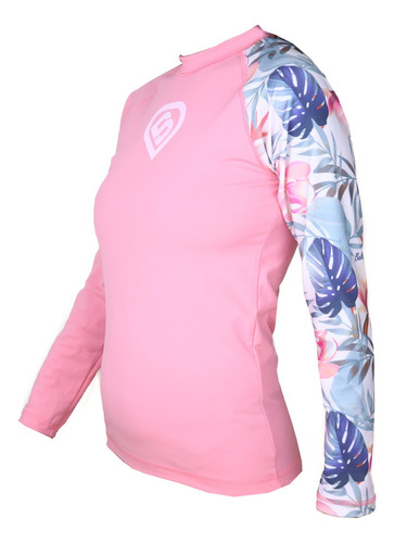 Remera Manga Larga Surf Proteccion Uv Mujer Agua Premium