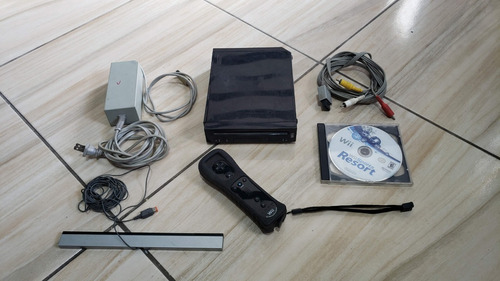 Nintendo Wii Preto Completo Funcionando 100%. J2