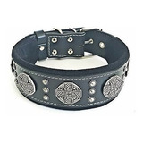 Collar De Perro De Cuero Genuino Bestia Maximus, Razas