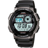 Reloj Casio World Sport 5 Alarmas Luz Sumergible Ae-1000w