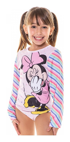 Malla Entera Niña Manga Larga Minnie Disney Cocot Art 20925