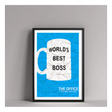 Cuadro World Best Boss 21x30 Michael Scott Serie The Office